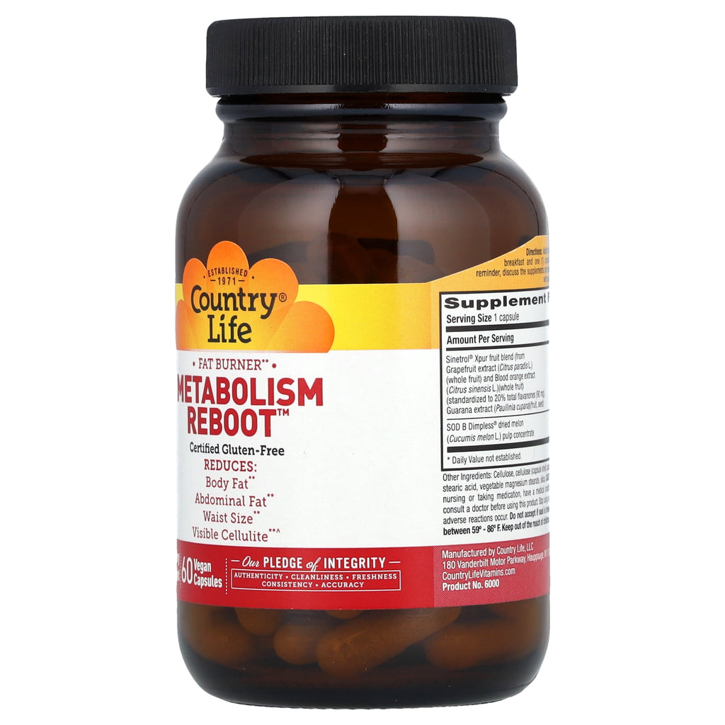 Country Life Metabolism Reboot, 60 Vegan Capsules