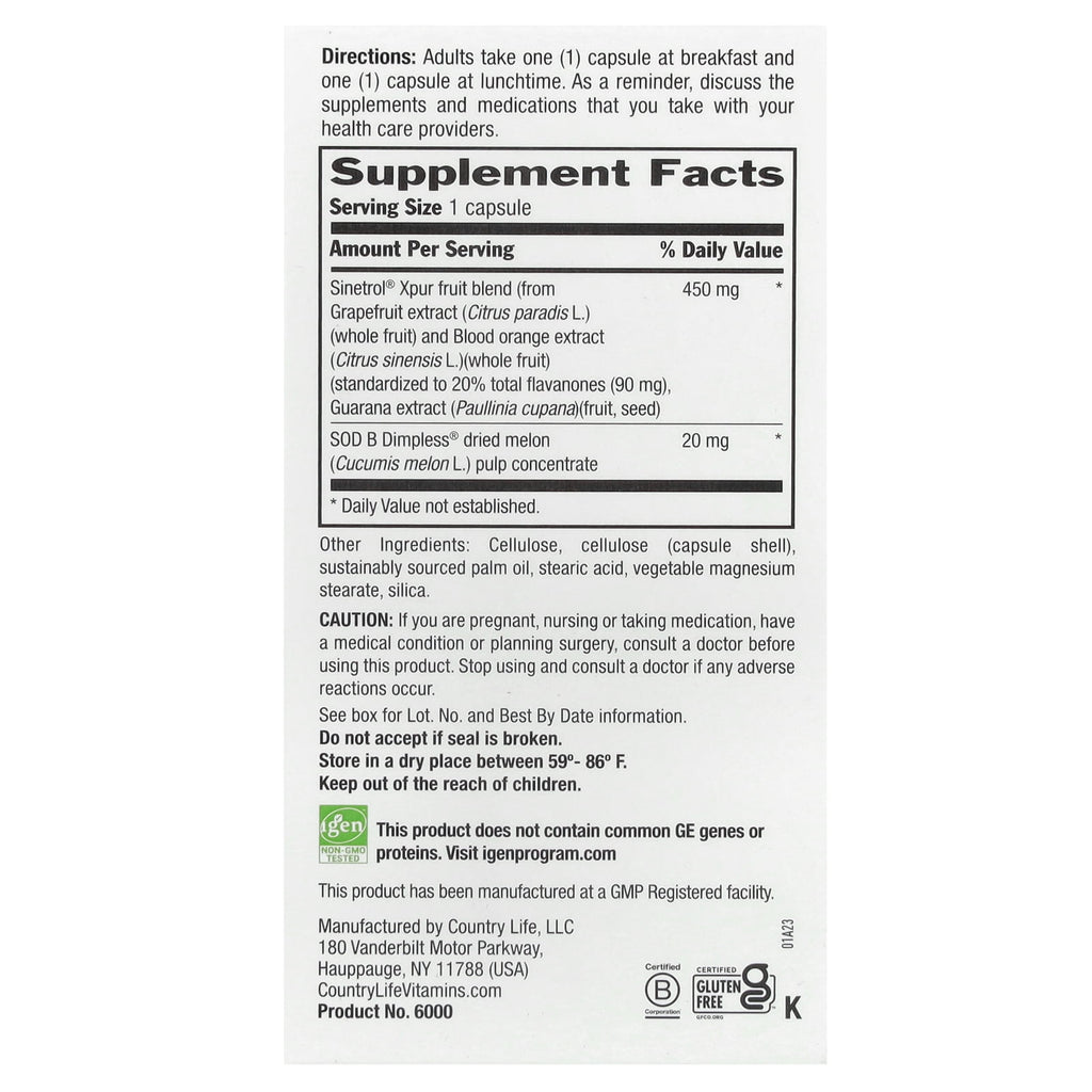 Country Life Metabolism Reboot, 60 Vegan Capsules