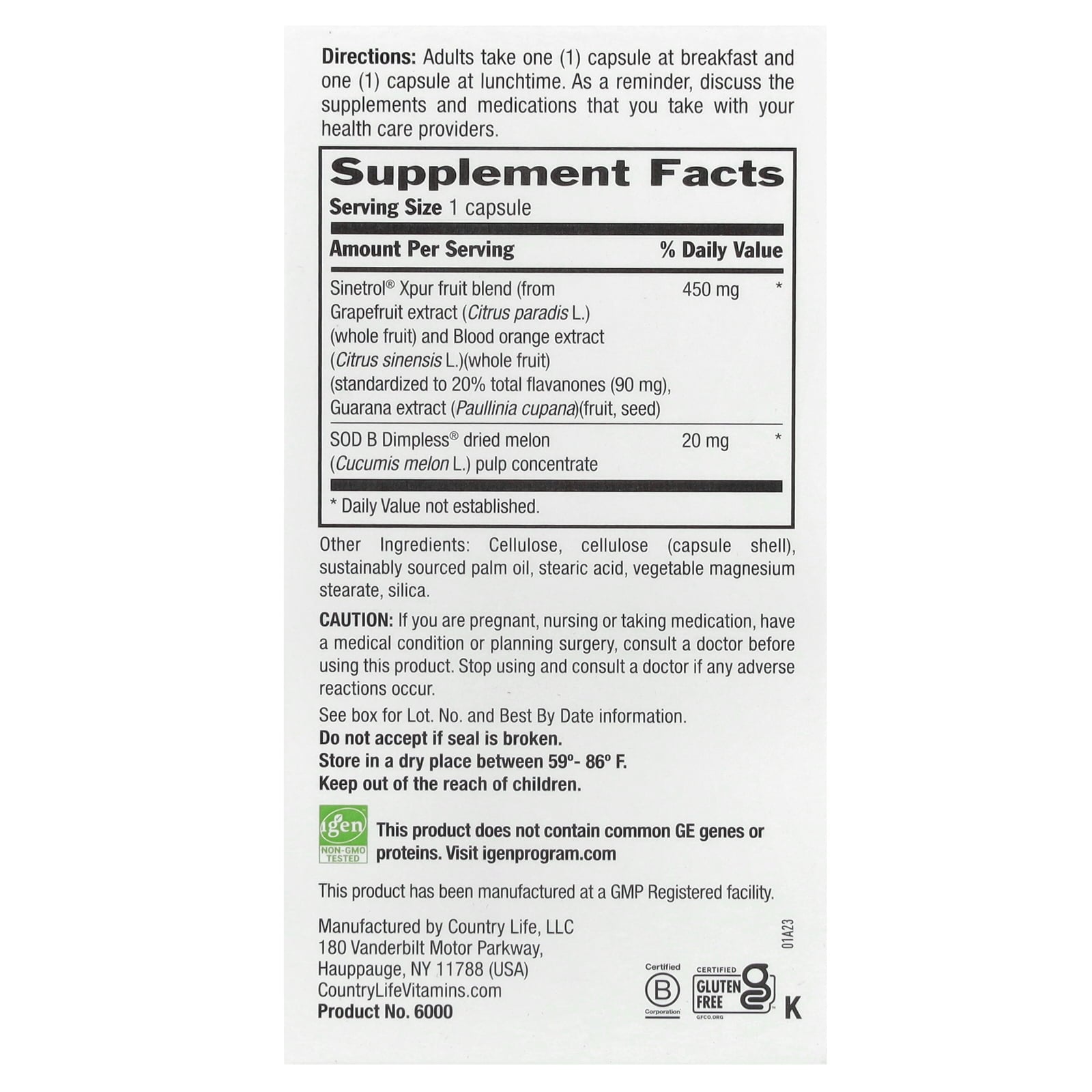 Country Life Metabolism Reboot, 60 Vegan Capsules