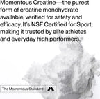 Momentous Creatine Monohydrate Powder, 5g per Serving, Unflavored