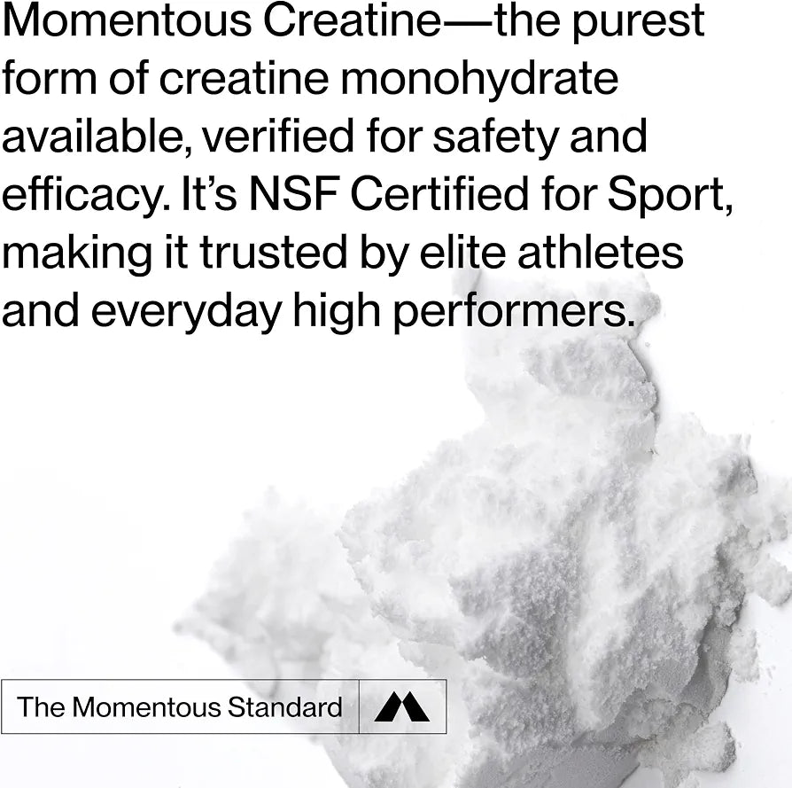 Momentous Creatine Monohydrate Powder, 5g per Serving, Unflavored