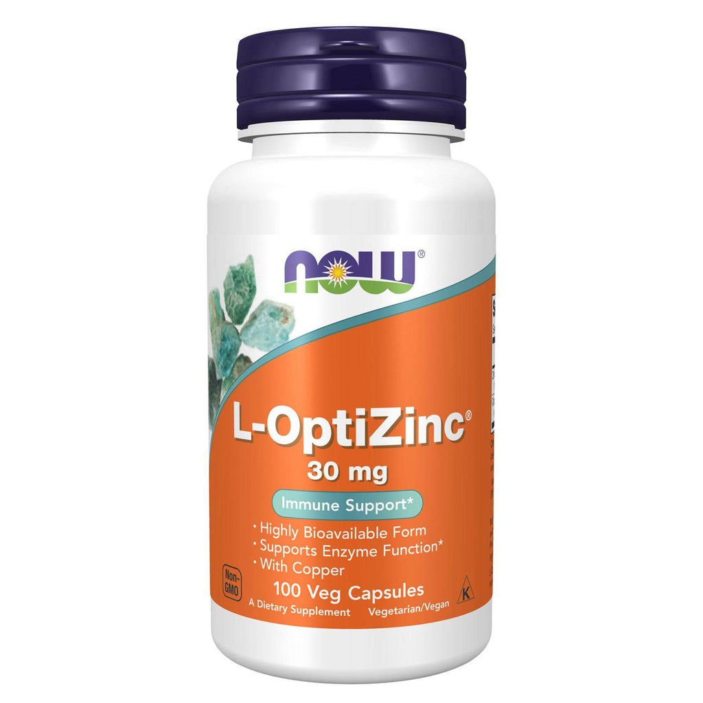 NOW Foods L-OptiZinc 30mg + Copper 100 VC