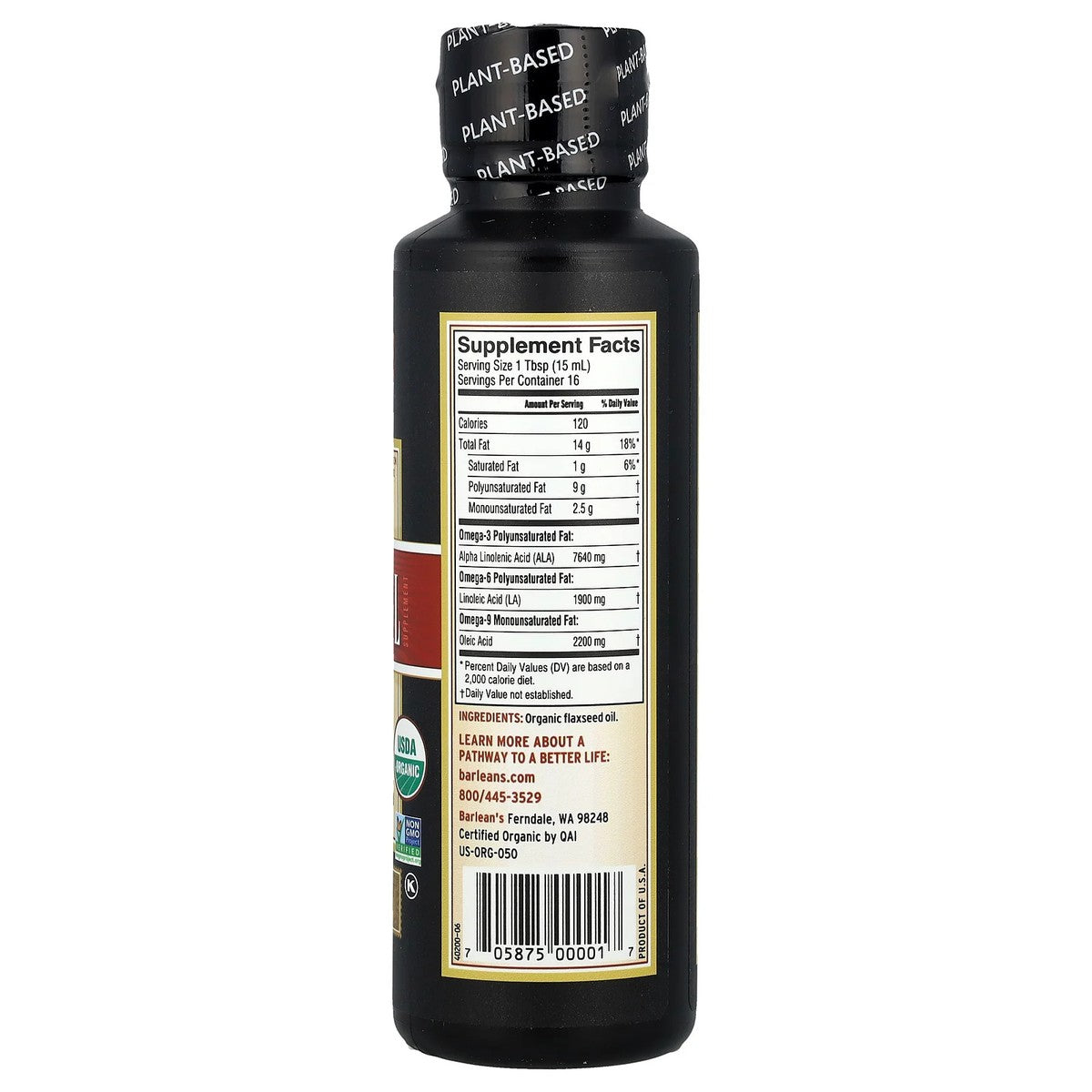 Barlean s Organic Fresh Flax Oil 8 fl oz 236 ml Kosher, Organic|134843043954