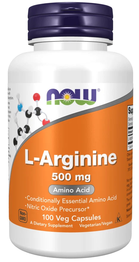 NOW Foods L-Arginine 500 mg 100 Caps Amino Acid 06/2028EXP|276447276038