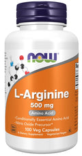 NOW Foods L-Arginine 500 mg 100 Caps Amino Acid 06/2028EXP|276447276038