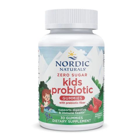 Nordic Naturals Zero Sugar Kids Probiotic Gummies front bottle