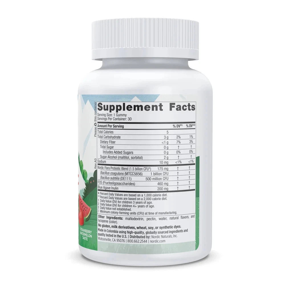 Nordic Naturals Kids Probiotic Gummies supplement facts