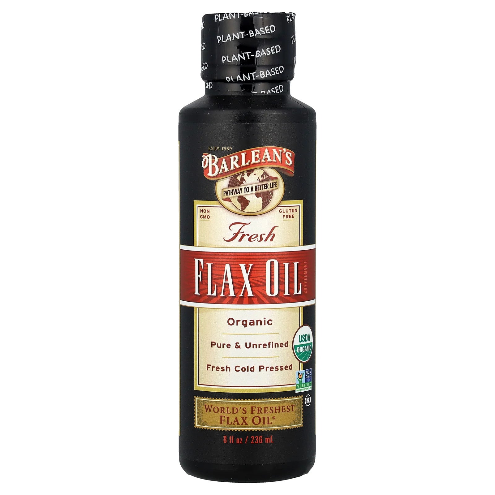 Barlean s Organic Fresh Flax Oil 8 fl oz 236 ml Kosher, Organic|134843043954