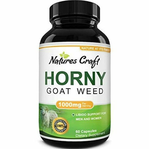 Natures Craft Horny Goat Weed Herbal Complex Extract - 60 1000mg Capsules