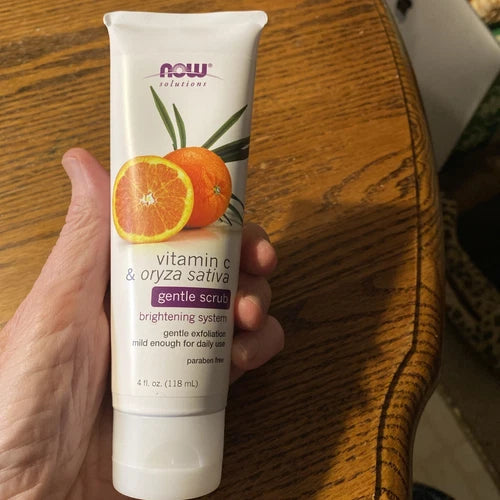 NOW Solutions - Gentle Scrub Vitamin C & Oryza Sativa 4 fl oz (118 ml) by NOW